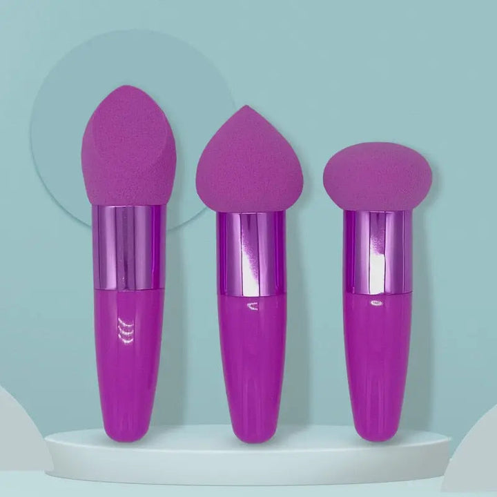 3Pcs Women Mushroom Head Brush Set